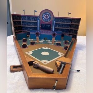 Vintage Old Century Baseball Pinball Game with Wooden Frame